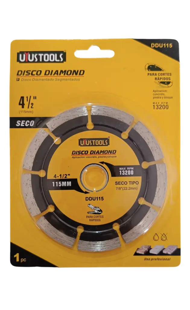 Disco Diamantado Segmentado 4-1/2" | TORO NEGRO