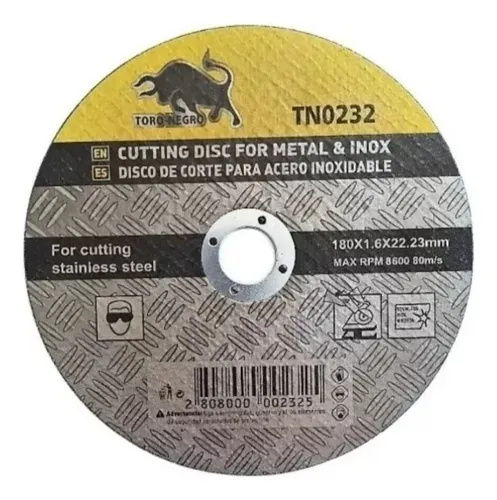 Disco de Corte Metal 7" x 1.8mm | TORO NEGRO