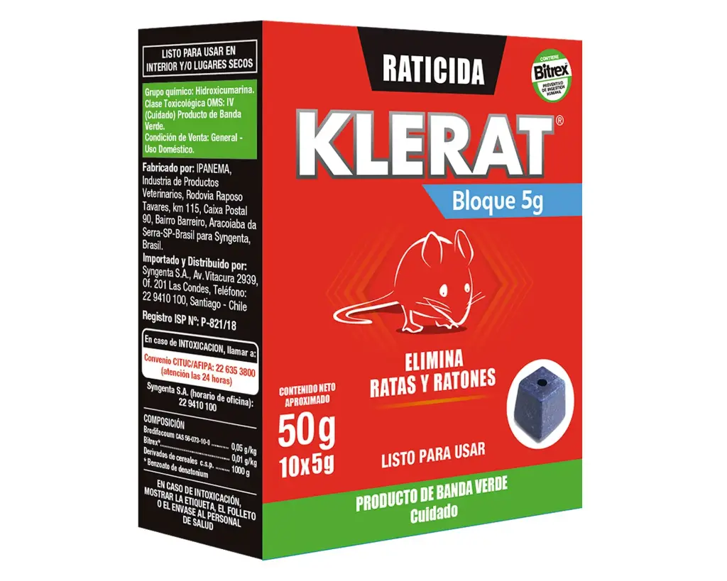 Raticida en Pellet 50g | KLERAT