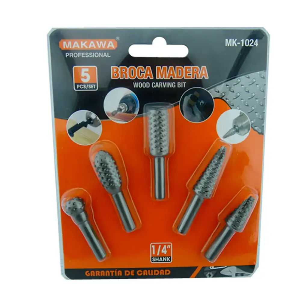 Set (5) Brocas de Desbaste Madera