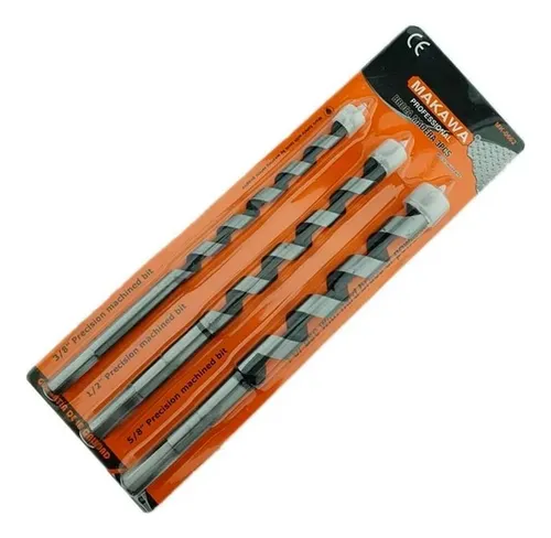 Set (3) Brocas Para Madera 3/8"-1/2"-5/8" | MAKAWA