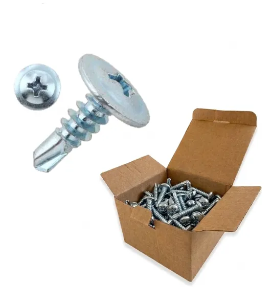 8 x 3/4" Caja 500u Tornillo Cabeza de Lenteja P. Broca