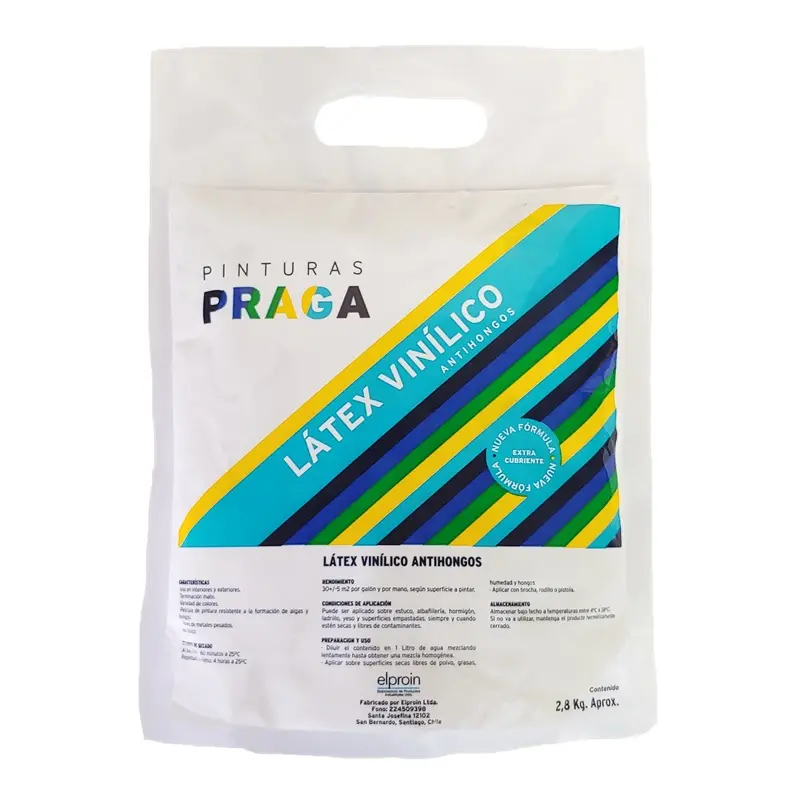 Látex Vinílico en Bolsa Verde Limón 2.8kg | PINTURAS PRAGA