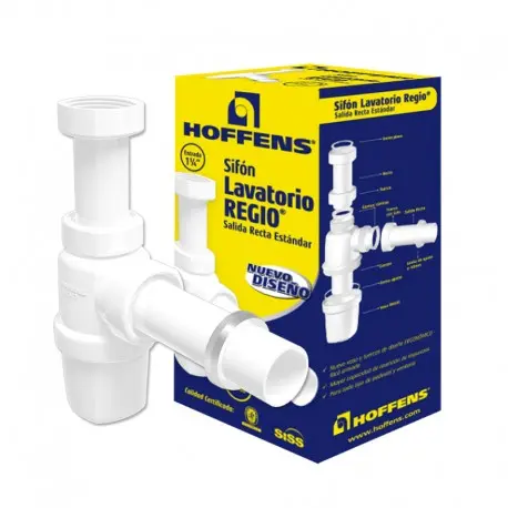 Sifón Lavatorio Salida Recta 1-1/4" | HOFFENS