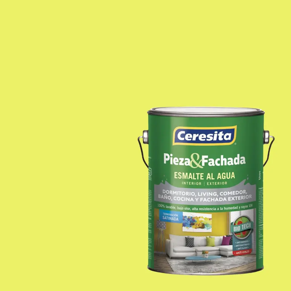 Esmalte al Agua Blanco Verde Manzana 1gal | CERECITA
