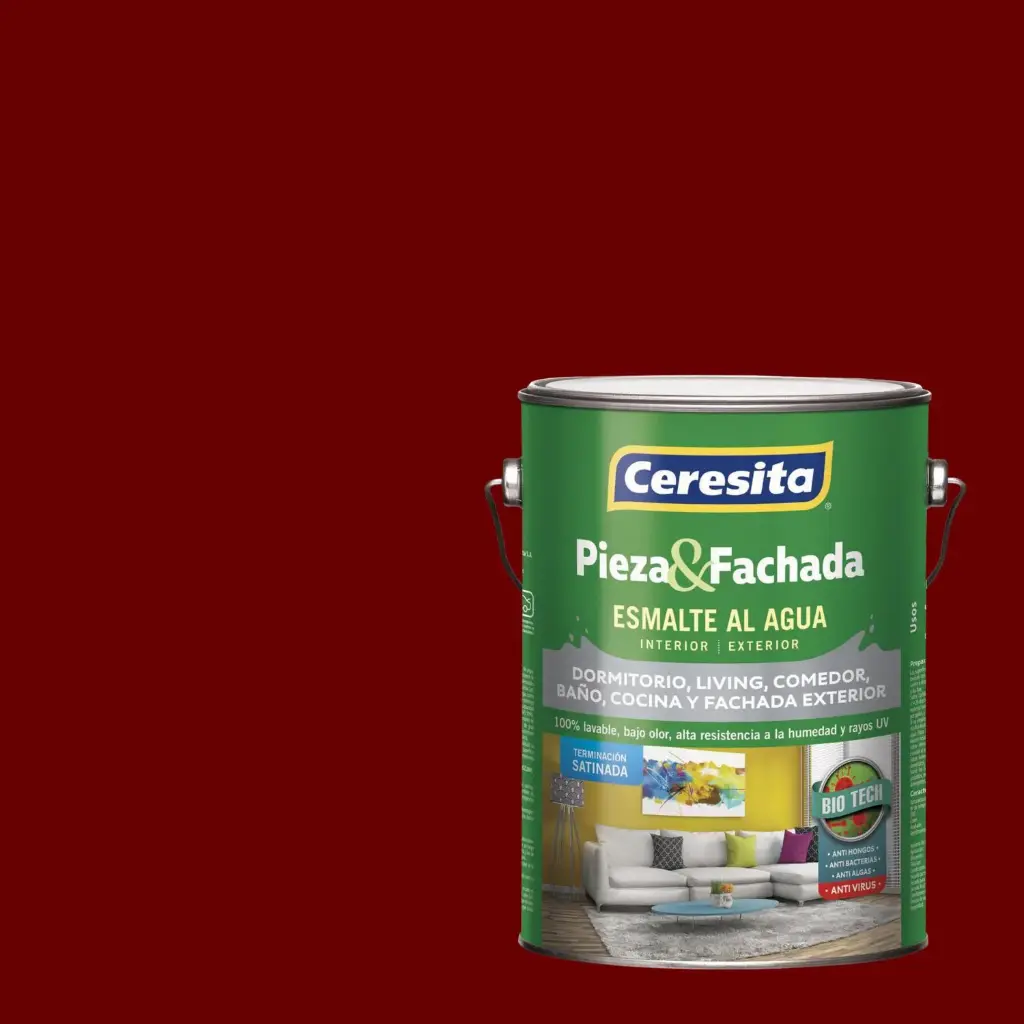 Esmalte al Agua Rojo Colonial 1gal | CERECITA 