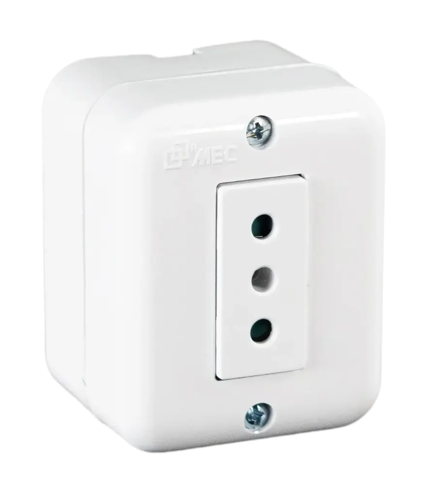 Tomacorriente Simple Sobrep. 250V x 10A | MEC