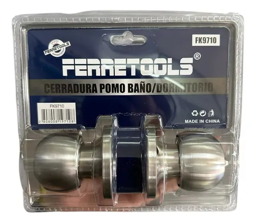 Cerradura Pomo Baño/Dormitorio C/Llave | FERRETOOLS 