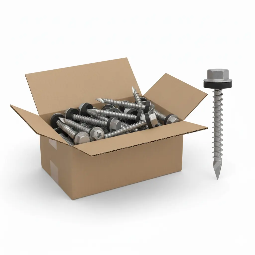 Caja 100u Tornillo Hex. P.Espada 12 x 3"
