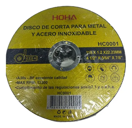 Disco de Corte 4-1/2" x 1.2mm