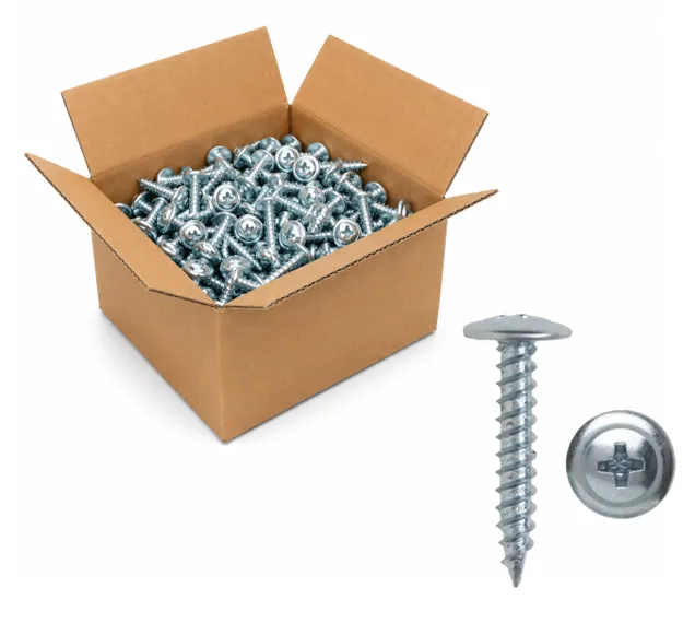 8 x 1/2" Caja 100u Tornillo Cabeza de Lenteja P. Fina