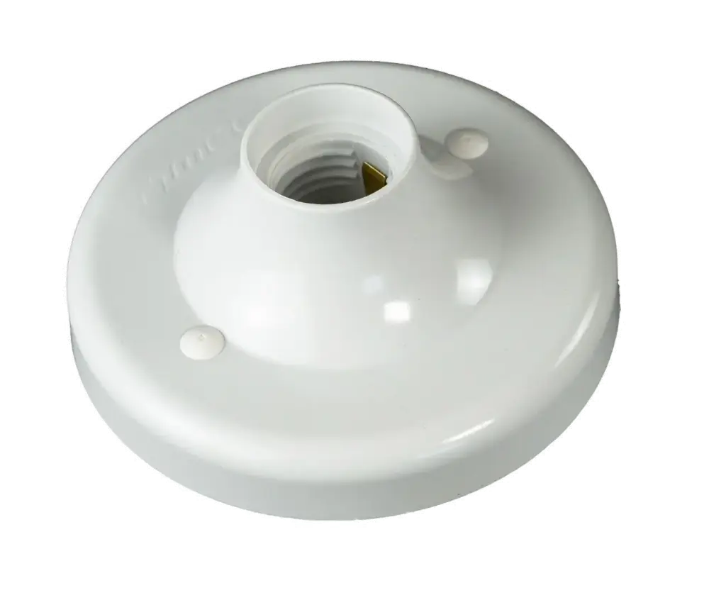 Plafonier (Soquete) E-27 Poliéster Blanco