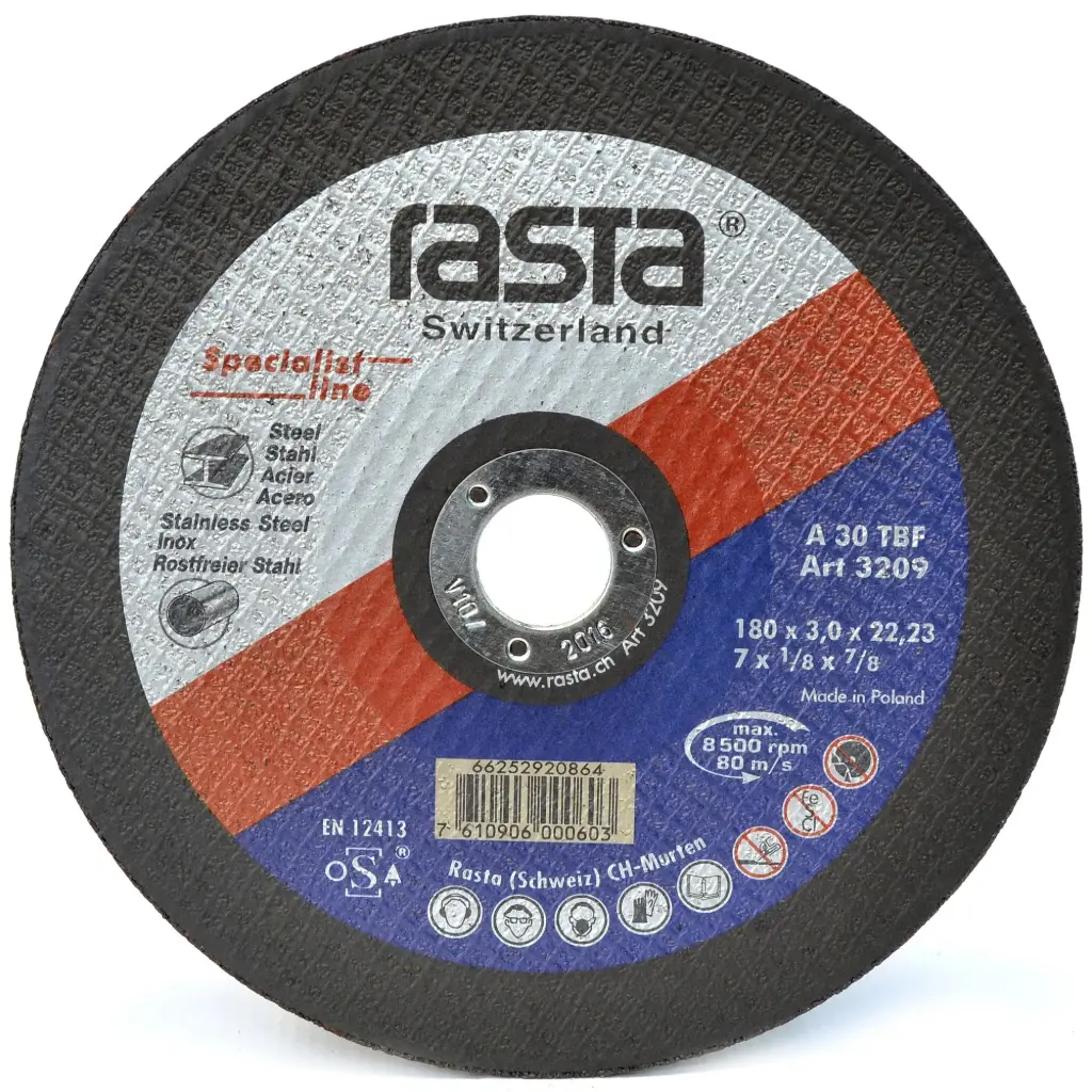 Disco de Corte Metal 7" x 3mm | RASTA
