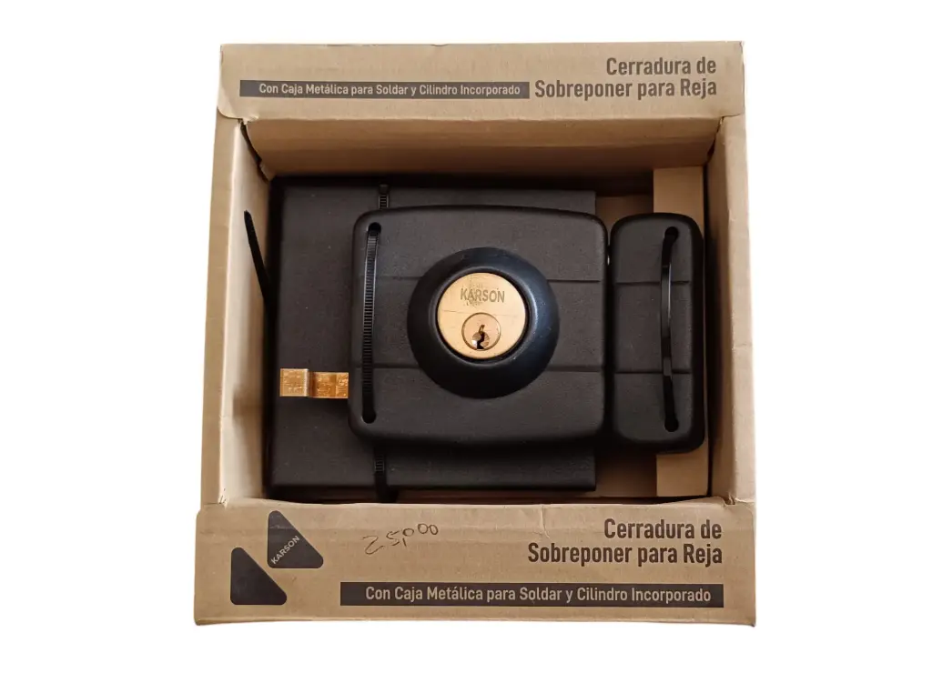 Cerradura de Sobreponer C/Caja y Cilindro | KARSON