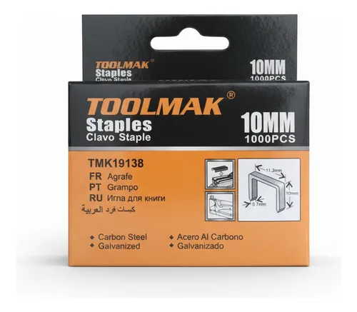 Grapas P/Engrapadora 0.7 x 11.3 x 10mm |  TOOLMAK
