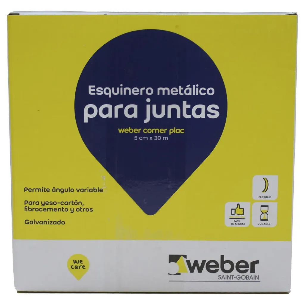 Esquinero Metálico P/Juntas 5cm x 30m