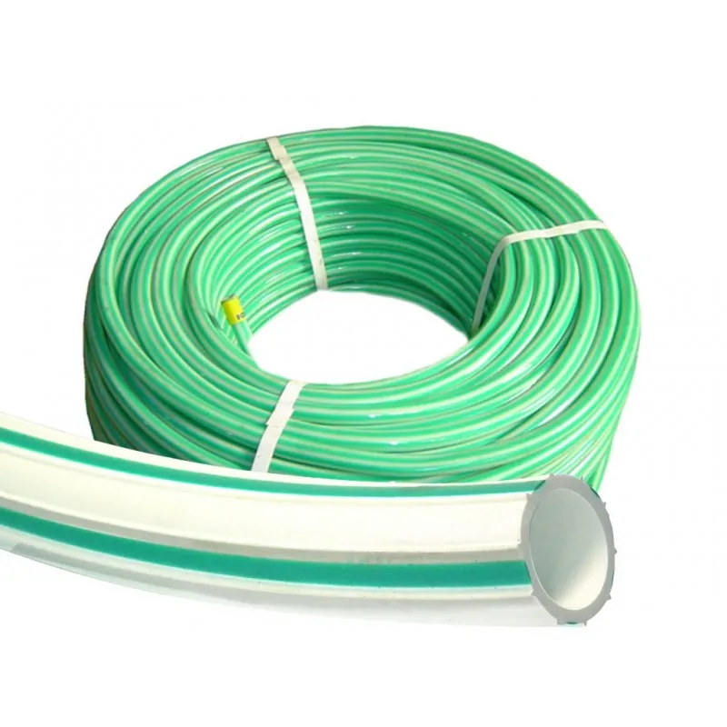 Manguera 1/2" Blanca/Verde Estriada