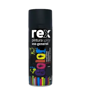 Pintura en Spray Negro Mate 400mL | REX