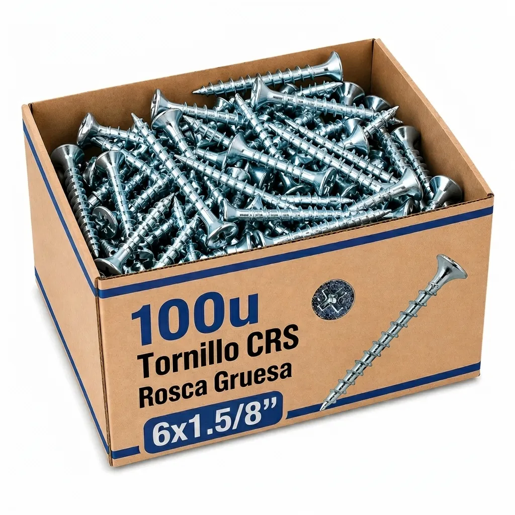 Tornillo CRS Zincado 100u | 6 x 1.5/8"