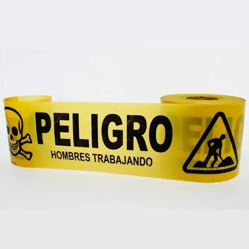Cinta de Señalización Peligro Amarilla 100m x 75mm