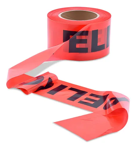 Cinta de Señalización Peligro Roja 100m x 75mm