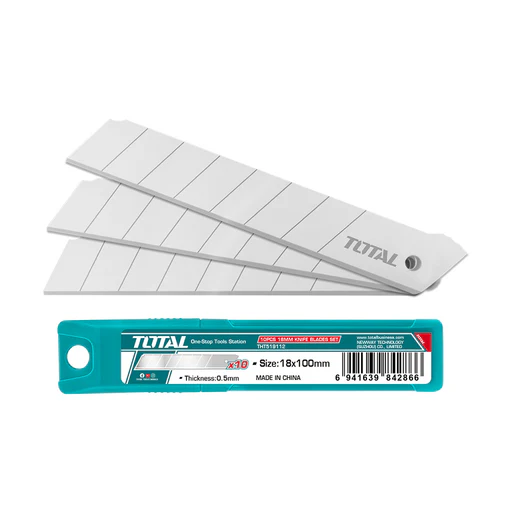 Set (10) Cuchilla Cartonera 100 x 18mm | TOTAL