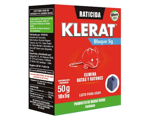 Raticida en Pellet 50g | KLERAT