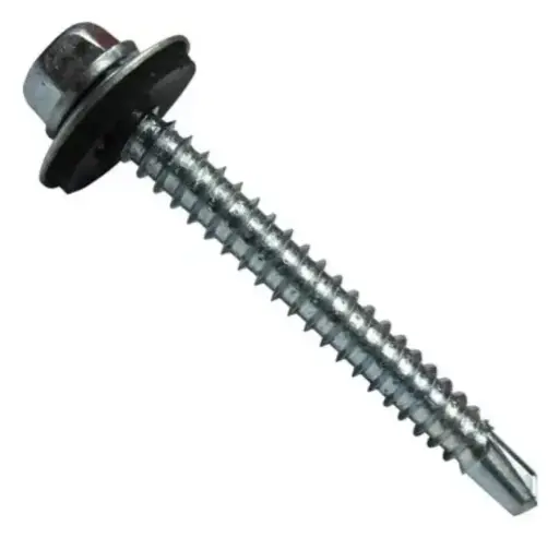 Caja 100u Tornillo Hex. P/Broca C/Golilla 12 x 3"