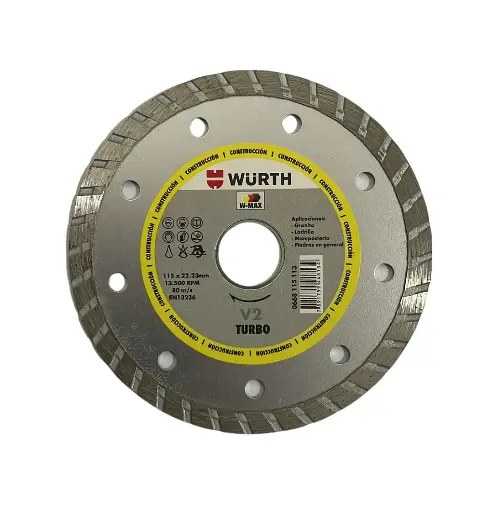Disco Diamantado Continuo Turbo 4-1/2" | Wurth