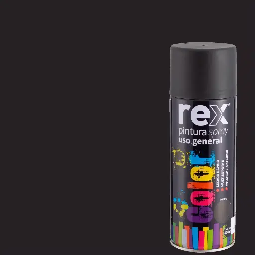 Pintura en Spray Negro Mate 400mL | REX