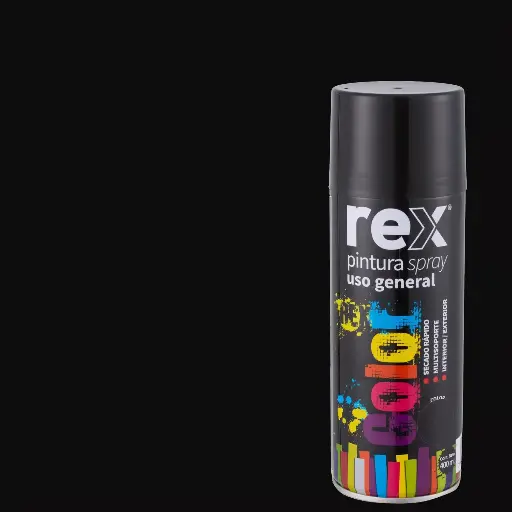 Pintura en Spray Negro Brillante 400mL | REX