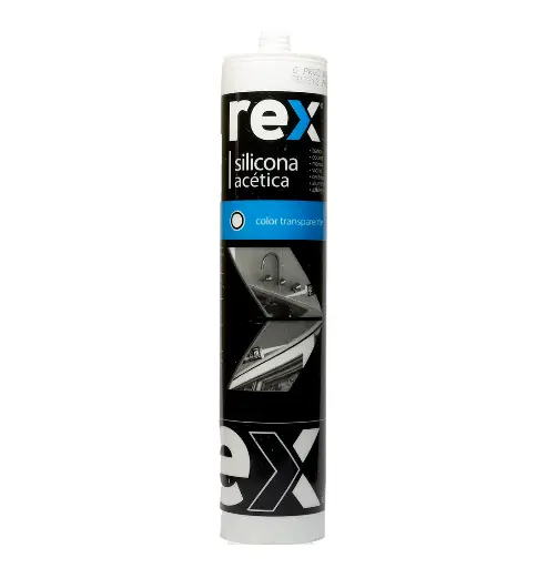 Silicona Acética Transparente 300mL | REX